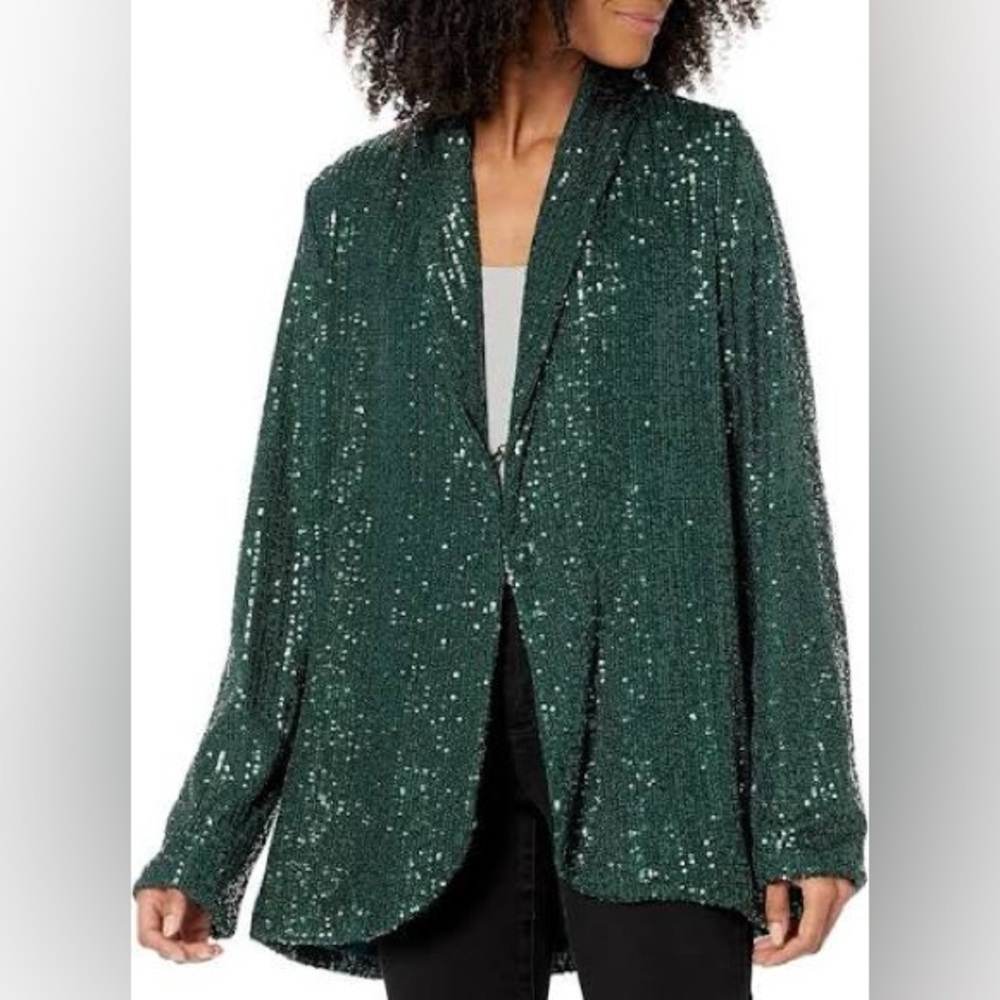 Show Me Your MuMu Emerald Sequin Blazer